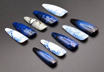 Porcelain Doll Press-On Nail Set (30pc, Stiletto)