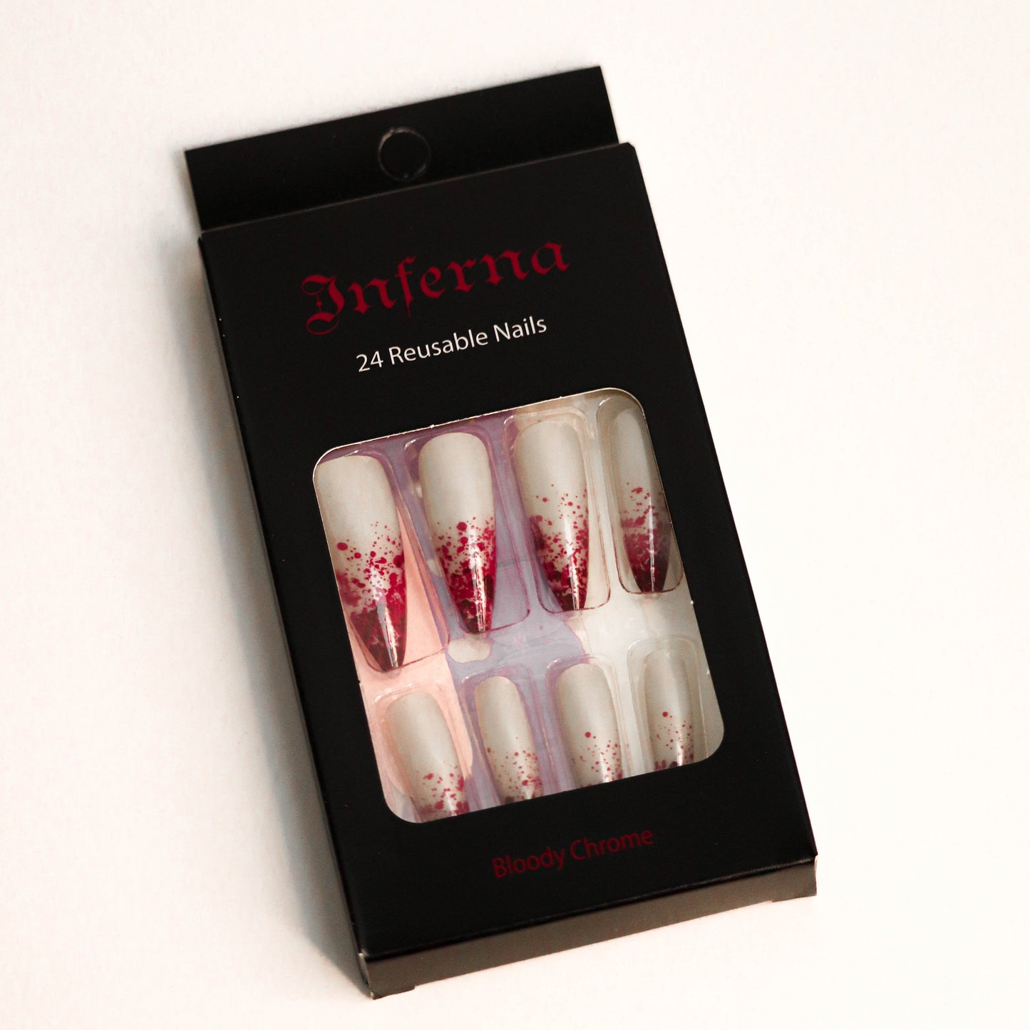 Bloody Chrome (Press-On Nail Set, 24pc, Stiletto)