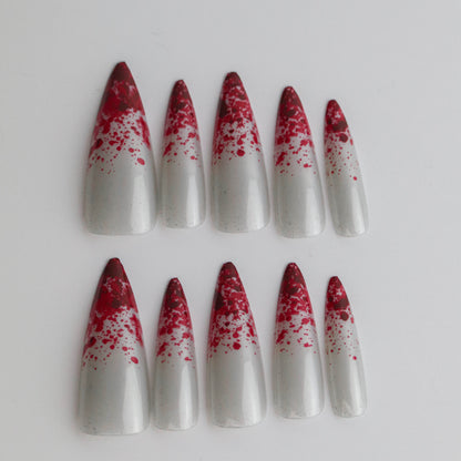 Bloody Chrome (Press-On Nail Set, 24pc, Stiletto)