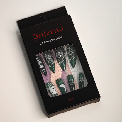 Sigils (Press-On Nail Set, 24pc, Stiletto)